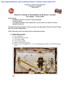 Removal, Cleaning, &amp; Reinstallation of the Burner Assembly