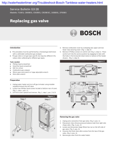 Replacing gas valve  Service Bulletin G3-28