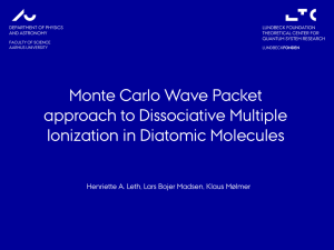 Monte Carlo Wave Packet approach to Dissociative Multiple Ionization in Diatomic Molecules AU