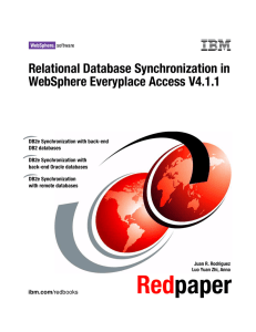 Relational Database Synchronization in WebSphere Everyplace Access V4.1.1 Front cover