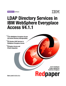 LDAP Directory Services in IBM WebSphere Everyplace Access V4.1.1 Front cover