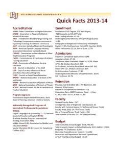 Quick Facts 2013‐14 Enrollment Accreditation