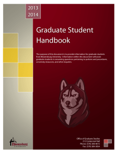 Graduate Student Handbook 2013 2014