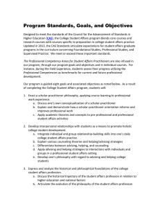 Program Standards, Goals, and Objectives