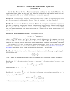 Numerical Methods for Differential Equations Homework 1