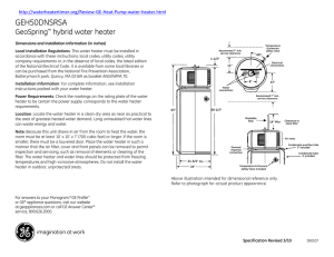 GEH50DNSRSA GeoSpring hybrid water heater