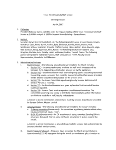 Texas Tech University Staff Senate Meeting minutes April 4, 2007