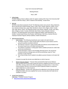 Texas Tech University Staff Senate Meeting Minutes May 2, 2007