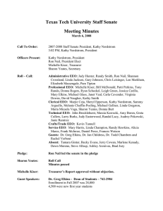 Texas Tech University Staff Senate Meeting Minutes