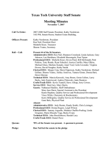 Texas Tech University Staff Senate Meeting Minutes