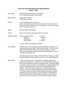 Texas Tech University Staff Senate Meeting Minutes March 3, 2010