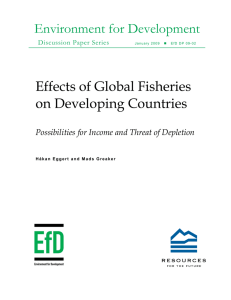 Environment for Development Effects of Global Fisheries on Developing Countries