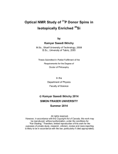 Optical NMR Study of P Donor Spins in Isotopically Enriched Si