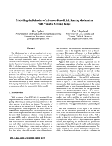 Modelling the Behavior of a Beacon-Based Link Sensing Mechanism