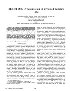 Efﬁcient QoS Differentiation in Crowded Wireless LANs