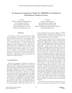 An Improved Analytical Model for IEEE802.11e Enhanced Distributed Channel Access