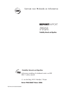 PNA C e n t r u m   v... Probability, Networks and Algorithms