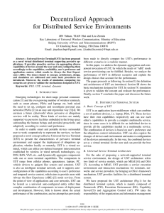 Decentralized Approach for Distributed Service Environments