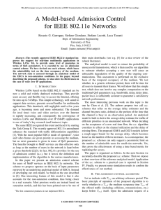 A Model-based Admission Control for IEEE 802.11e Networks