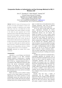 Comparative Studies on Authentication and Key Exchange Methods for 802.11