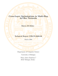 Cross-Layer Optimizations in Multi-Hop Ad Hoc Networks