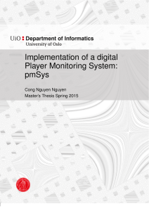 Implementation of a digital Player Monitoring System: pmSys Cong Nguyen Nguyen