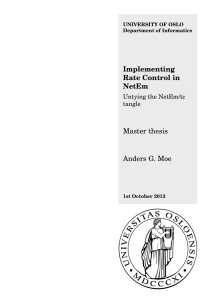 Implementing Rate Control in NetEm Master thesis