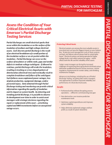 PARTIAL DISCHARGE TESTING FOR SWITCHGEAR