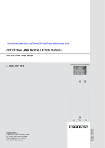 Operating and installatiOn Manual  » accelera© 300