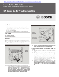 EA Error Code Troubleshooting Service Bulletin: