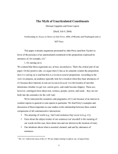 The Myth of Unarticulated Constituents