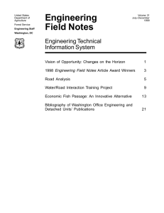 Engineering Field Notes Engineering Technical Information System