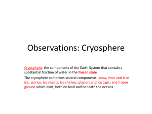 Observations: Cryosphere