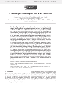 A climatological study of polar lows in the Nordic Seas