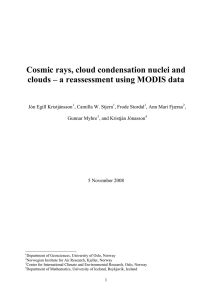 Cosmic rays, cloud condensation nuclei and
