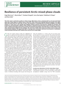 Resilience of persistent Arctic mixed-phase clouds Hugh Morrison *, Gijs de Boer