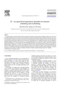 N —an agent-based negotiation algorithm for dynamic scheduling and rescheduling