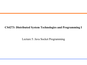 CS4273: Distributed System Technologies and Programming I