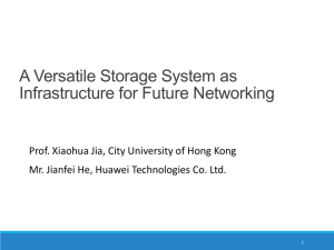 A Versatile Storage System as Infrastructure for Future Networking