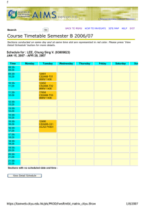 Course Timetable Semester B 2006/07 AIMS (Version 7.0)