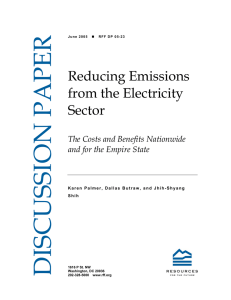 DISCUSSION PAPER Reducing Emissions from the Electricity