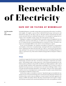 Renewable of Electricity Joel Darmstadter