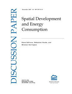 Spatial Development and Energy Consumption