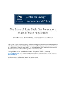 The State of State Shale Gas Regulation: Maps of State Regulations