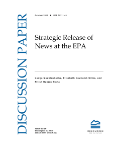 Strategic Release of News at the EPA