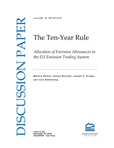 The Ten-Year Rule Allocation of Emission Allowances in