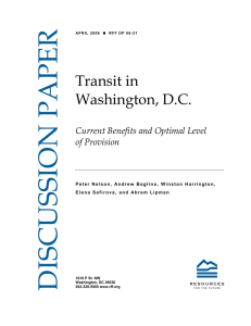 Transit in Washington, D.C. Current Benefits and Optimal Level