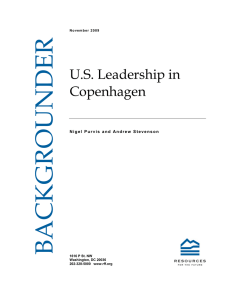BACKGROUNDER U.S. Leadership in Copenhagen
