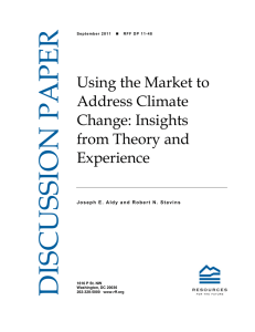 DISCUSSION PAPER Using the Market to Address Climate