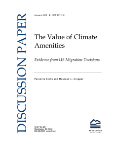 DISCUSSION PAPER The Value of Climate Amenities